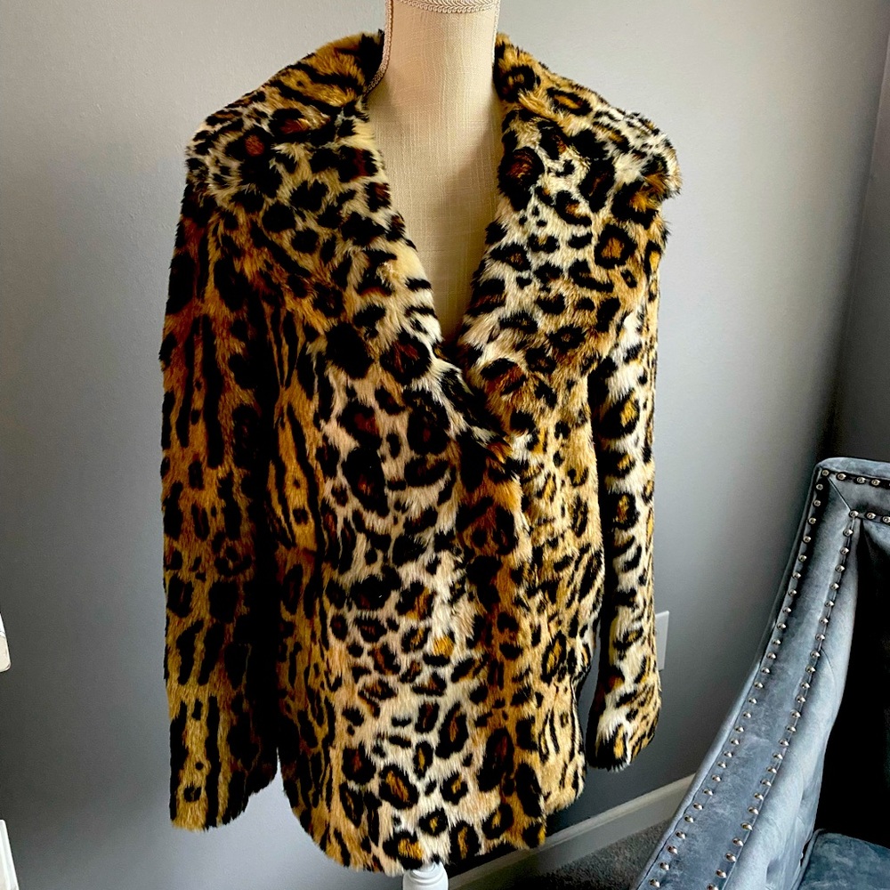 Sanctuary Leopard Faux Fur Jacket